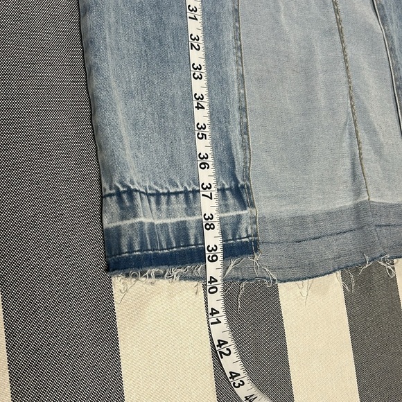 Rewash Women Denim Maxi Skirt Size 27 Raw Hem Front Slit Boho 90s Y2K Festival - Picture 8 of 14